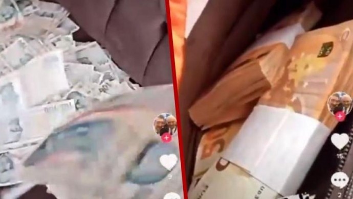 Cumhurbaşkanlığı’nda yakın koruma olduğu iddia edilen bir kişinin de para görüntüleri çıktı.