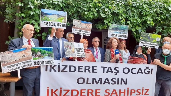 Taş ocağı projesine karşı direnişi sürdüren köylüler Ankara’da siyasi parti temsilcileriyle temaslarda bulundu.