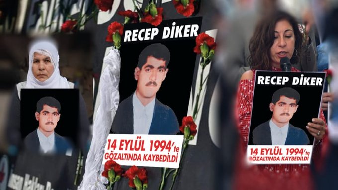 Cumartesi Anneleri 848. hafta eylemlerinde 27 yıl önce bebek yaşta olan çocuklarının adalet mücadelesini sürdürdükleri Recep Diker’in akıbetini soran kayıp yakınları, Diker ailesinin, “mezarımız olsun” sesine ses kattı.
