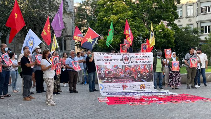 Suruç’ta IŞİD’in bombalı saldırısında lümsüzleşen 33 düş yolcusu Zürih’te anıldı.
