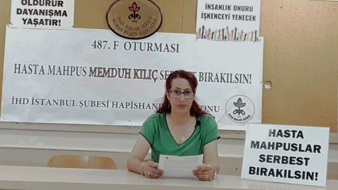 İHD İstanbul Şubesi Hapishane Komisyonu, ağır hasta tutsak Memduh Kılıç’ın sağlık ve yaşam hakkının korunması için tahliye edilmesini istedi.