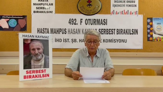 Elazığ T Tipi Hapishanesinde kalan 58 yaşındaki kanser hastası Hasan Kaymaz’ın derhal tahliye edilmesini istedi.