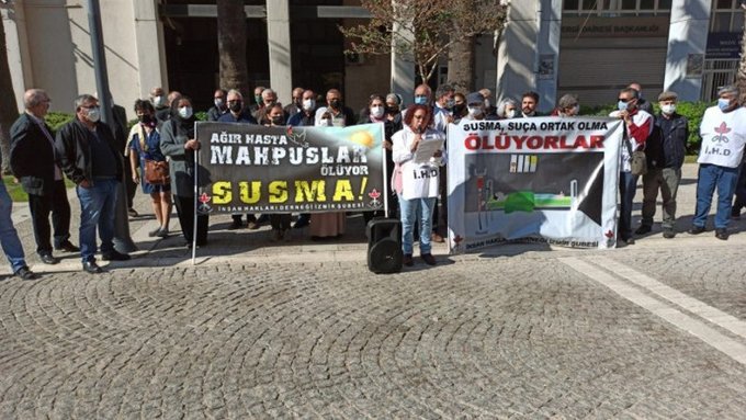 İHD İzmir , Ağır hasta tutsak Ayşe Özdoğan’ın durumuna dikkat çekerek cezasının acilen ertelenmesi çağrısında bulundu.