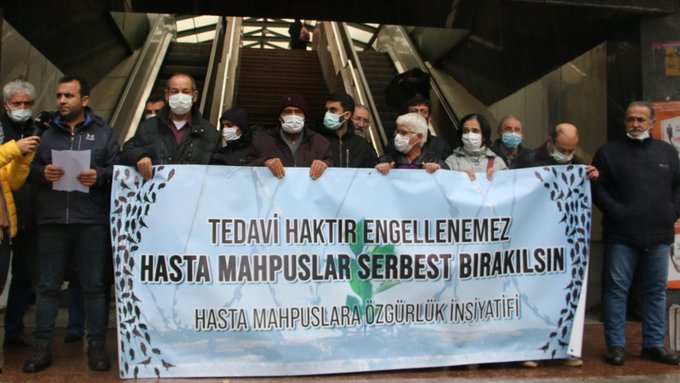 377. hafta eyleminde Afyon 1 No’lu T Tipi Kapalı Hapishanesi’ndeki Ramazan Kuru’nun sağlık sorunlarını gündemleştirdi.