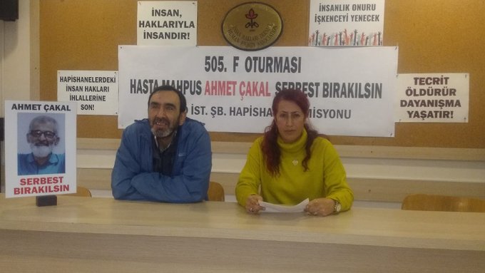 “F oturumu”  505’inci Haftasında  Ahmet Çakal’ın durumuna dikkat çekti.