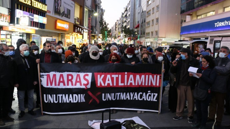 Maraş katliamının 43 yılında  Izmir’de anıldı