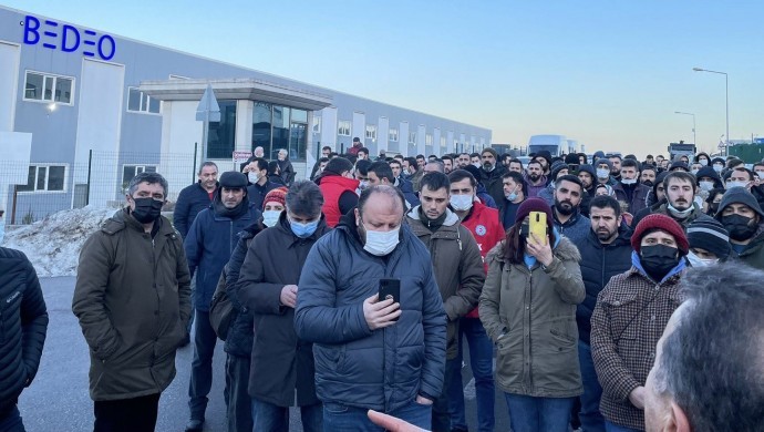 Farplas işçilerine polis müdahale etti. 200 işçi gözaltına alındı