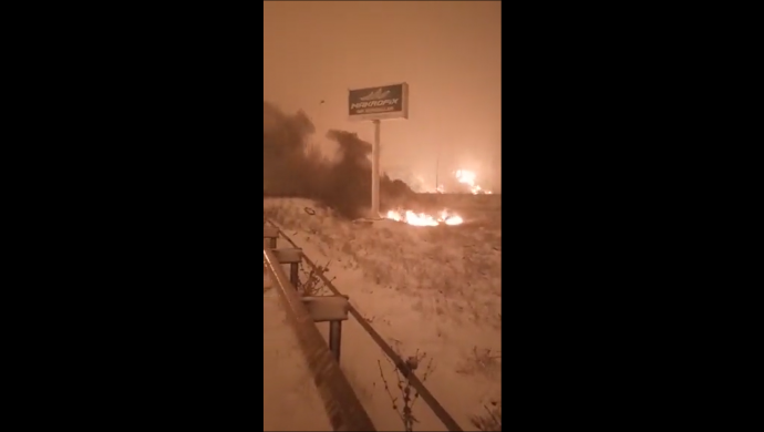 Narlı bölgesinde bulunan petrol boru hattında patlama meydana geldi