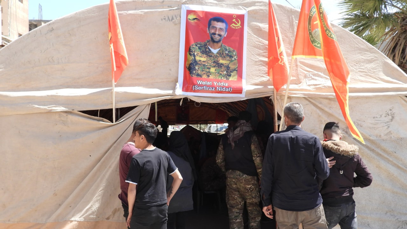 Hesekê’de Welat Yıldız için taziye çadırı kuruldu