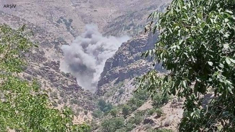 Güney Kürdistan’ın Bradost bölgesinde yoğun bombardıman altinda